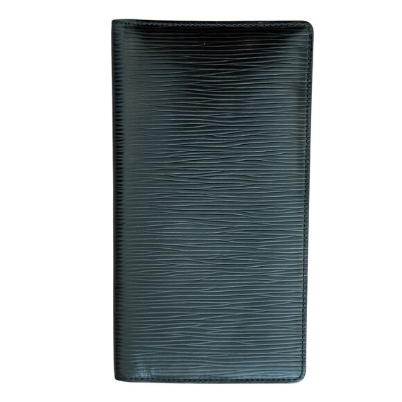 Authentic Louis Vuitton Men’s Epi Black Leather Long Wallet Brazza Card Holder - Picture 2 of 7